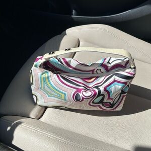Vintage Emilio Pucci Y2K Abstract Kaleidoscope Silk Bag